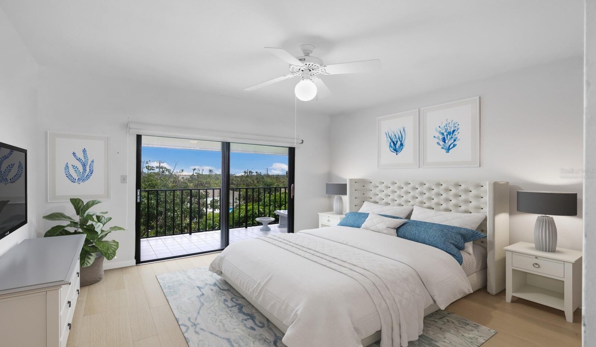 Guest bedroom virtually staged