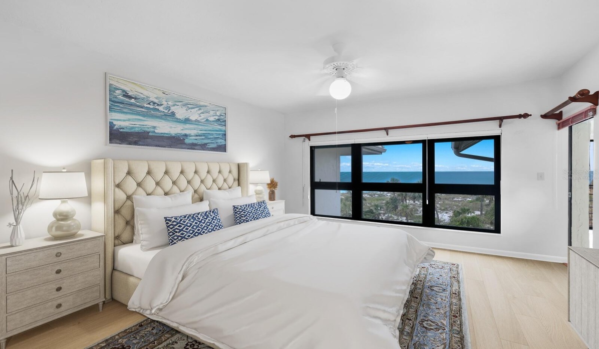 Guest bedroom virtually staged