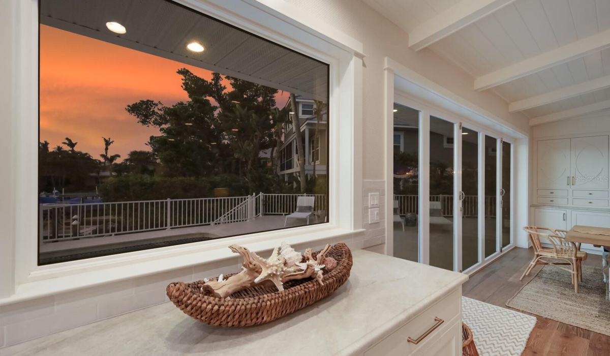 Window to pool area