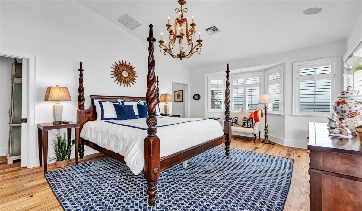 Master Bedroom with Water Views!