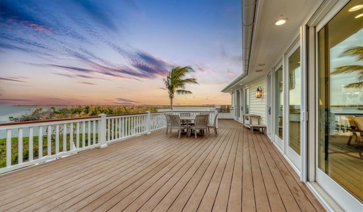 Upper Open Deck off Living Room, Family Room and Master Bedroom!