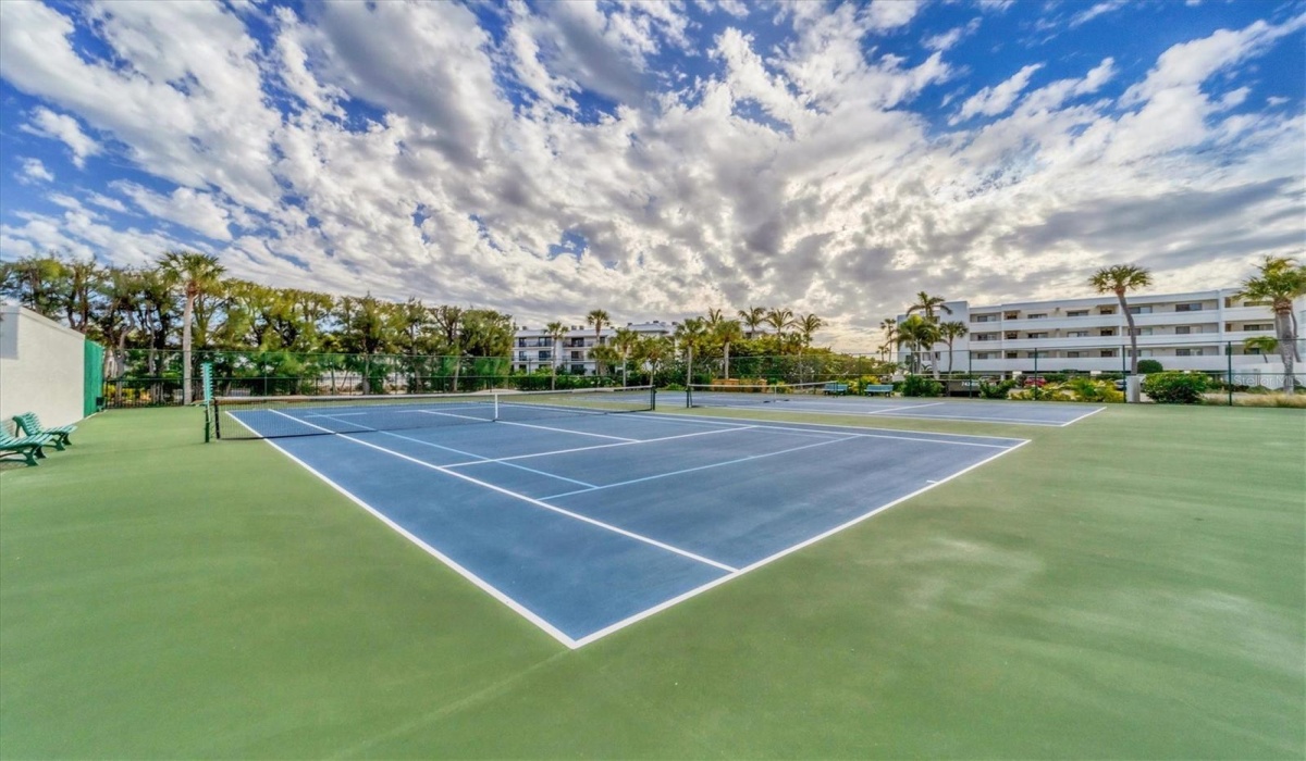 Multiple tennis courts
