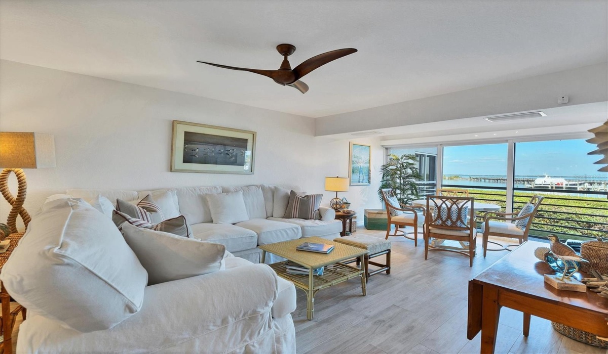 Living Room with Water Views!