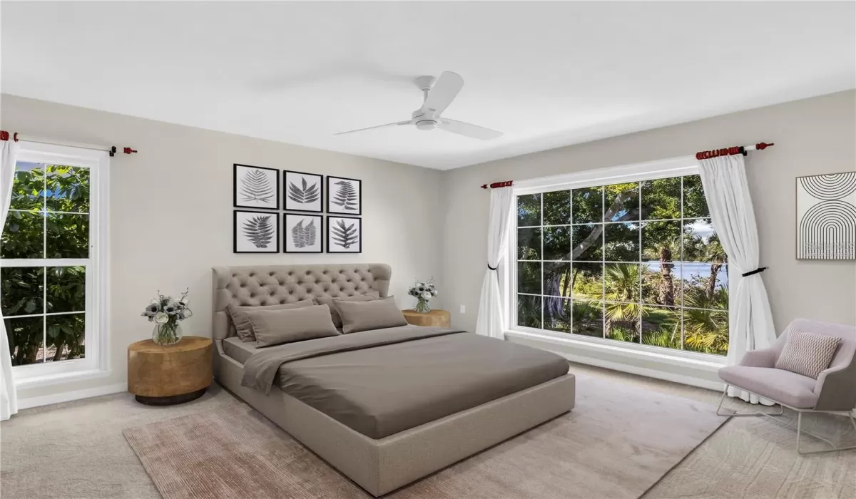 First guest bedroom virtually staged