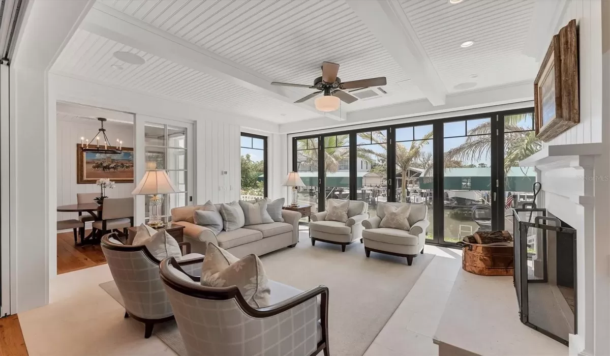 Wood burning fireplace