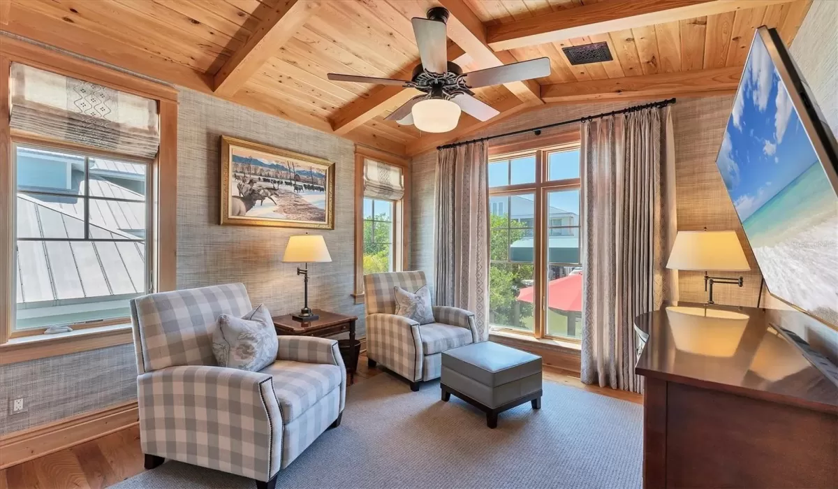 BZ's Lounge inspired den that could also be used as a guest bedroom on the main floor (features closet).