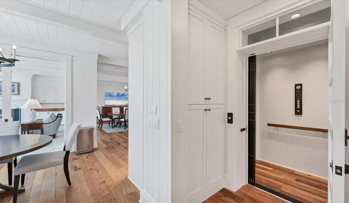 Elevator that accesses ALL floors! Garage, first floor, and second floor