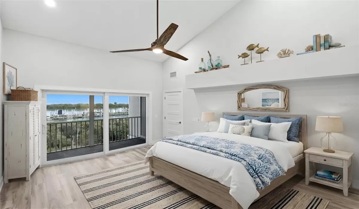 Primary Bedroom with Vaulted Ceiling